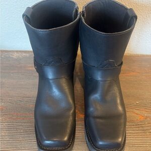 Dingo Black Rev Up Biker Boots